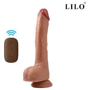 Dildo real con movimiento